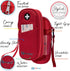 PracMedic Bags Epipen Carry Case, Insulated for Epi Pens, Inhaler, Allergy Medication, Durable Emergency Pouch (Red)