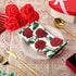 Zonon 50 2 Pcs Red Rose Paper Guest Towels Floral Guest Napkin Ply Disposable Paper Hand Towels Bathroom Decorative