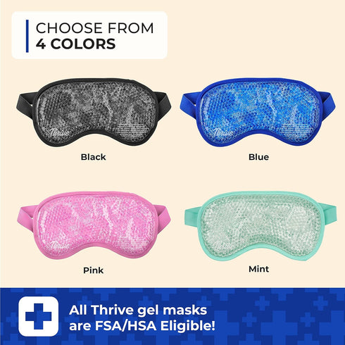 Thrive Hot & Cold Gel Eye Mask for Sleep, Azure, 1 Count, Reusable Ice Pack for Eyes