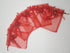 50pcs Sheer Organza Favor Bags - 3.8x4.8'' Gift Bags for Wedding Samples Display, Drawstring (Hot Red)