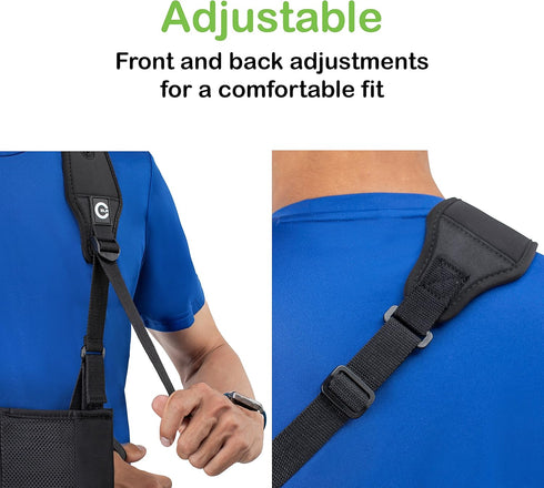 Custom SLR/Healjoy Medical Arm Sling, Ergonomic Design with Split Strap Technology for Men & Women