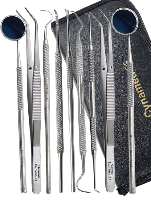 Premium Dental Tools, Plaque Remover for Teeth, Professional Hygiene Cleaning Kit, Stainless Tooth Scraper Set (SET of