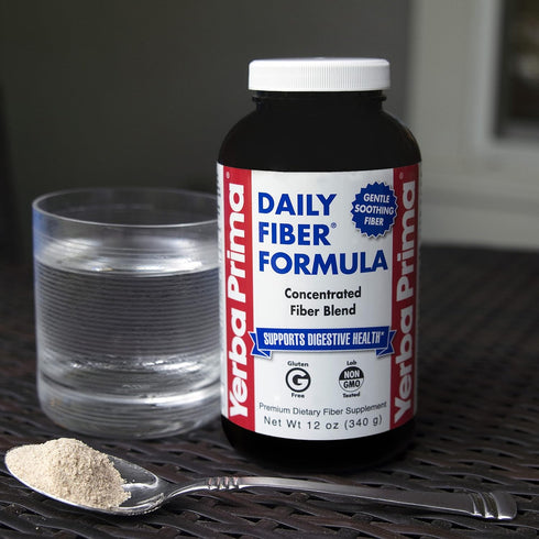Yerba Prima Daily Fiber Formula Powder - 12 oz (Pack of 3) - Vegan, Non-GMO, Gluten-Free Dietary Fiber Supplement
