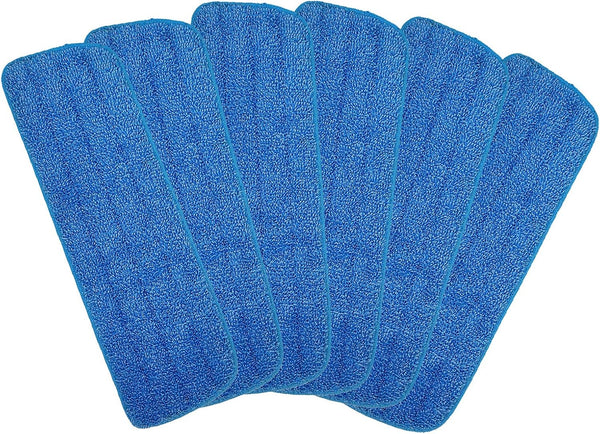 Microfiber Spray Mop Replacement Heads, 6 Pack, Compatible with Bona Floor Care System