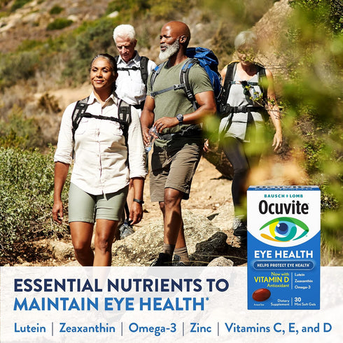 Ocuvite Eye Vitamin & Mineral Supplement - 30 Softgels with Zinc, Vitamins C, E, Omega 3, Lutein, & Zeaxanthin