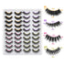Lanflower 20 Pairs False Eyelashes, 4 Styles Fluffy Long Dramatic Lashes Pack, Wholesale Bulk Faux Mink Lashes