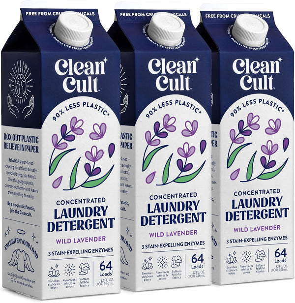 Concentrated Liquid Laundry Detergent Soap, 96 oz, 192 Loads, Wild Lavender, Eco-Friendly, HE/Standard Compatible