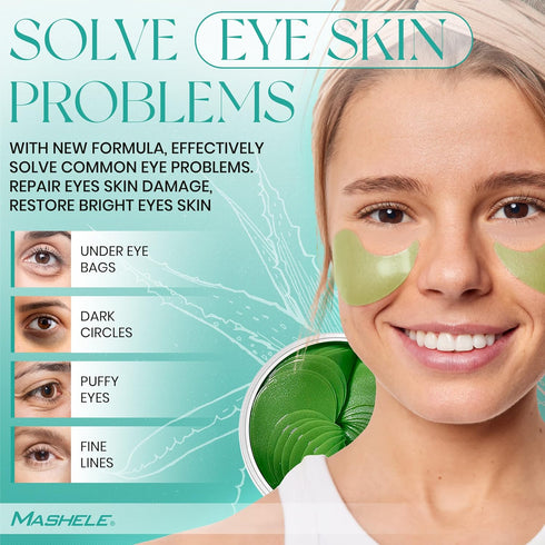 Korean 60pcs Aloe Vera Collagen Under Eye Gel Patches Mask, Treatment for Puffy Eyes, Dark Circles - 60pcs