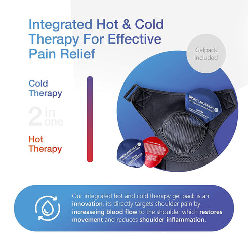 Sports Laboratory Shoulder Brace for Men and Women, Shoulder Support, Compression, Immobilizer for Pain Relief