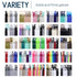 Kenz Laurenz Hair Ties, 20 Elastics Ponytail Holder Set, No Crease Ribbon Bands (Navy)