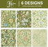 JarThenaAMCS 12 Sheets William Morris Floral Wrapping Paper, Folded Flat Decorative Art Paper for DIY Crafts