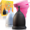 Talisi Menstrual Cups with Foldable Silicone Sterilizer, Reusable Period Starter Kit for Light & Heavy Flow (Small &