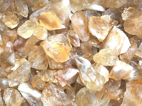 Rough Citrine Crystal Stone with Velvet Bag, 1/2 Pound