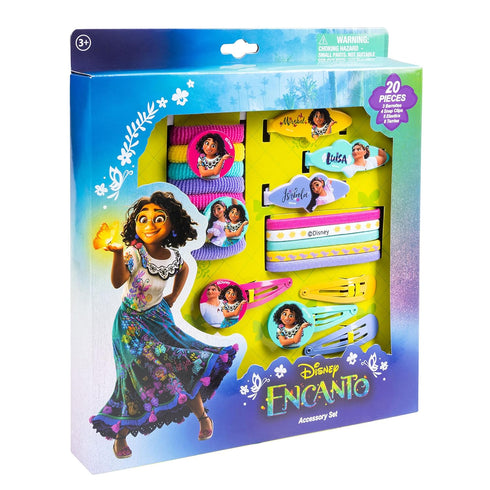 Luv Her Encanto Girls 20 Piece Accessory Set, Includes Barrettes, Snap Clips, Elastics, and Ponies