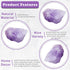 Crocon 1LB Amethyst Rough Bulk Natural Stone, Raw Gemstone for Tumbling, Cabbing, Polishing, Reiki Healing