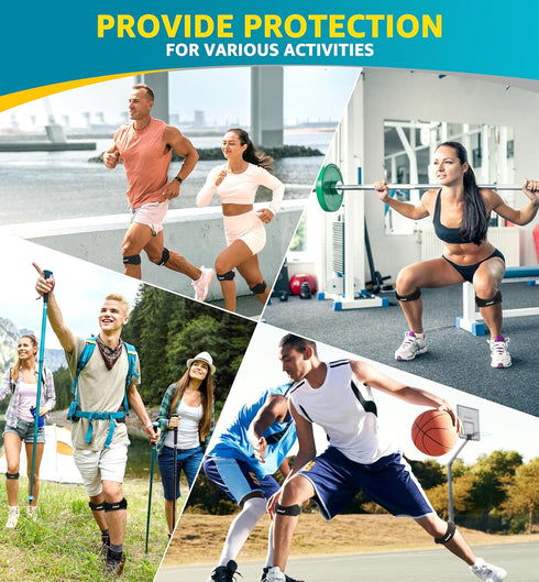 HiRui Patella Tendon Knee Straps with Gel Pad, Knee Brace Support for Running, Hiking, and Pain Relief