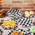 100 Pcs Black and White Checkered Dessert Plates, 7 x 7 Inch Disposable Square Paper Plates for Birthday and Baby
