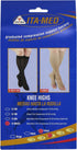 H-304(O)(2) ITA-MED I L BL Microfiber Knee Highs, Black, Large