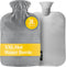 Qomfor Hot Water Bottle - with Soft Premium Fleece Cover - Gray, 3L