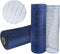 2 Rolls Navy Blue Deco Mesh Ribbon, 10 in x 30 ft with Blue Foil Wire for Christmas Wreath Decoration