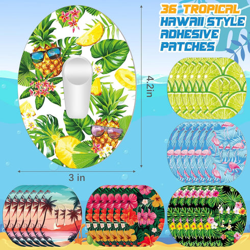 36 Pack Waterproof Adhesive Patch for Dexcom G6, Colorful CGM Patches, Pre-Cut Adhesive Tape for Glucose Monitor