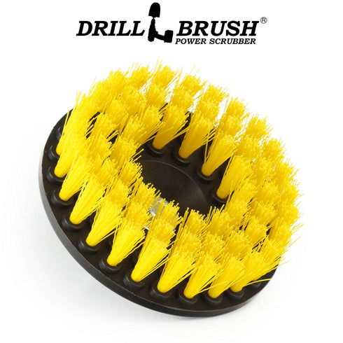 Cleaning Supplies - Threaded 5-inch Commercial Scrub Brush for Electric, Pneumatic Polishers