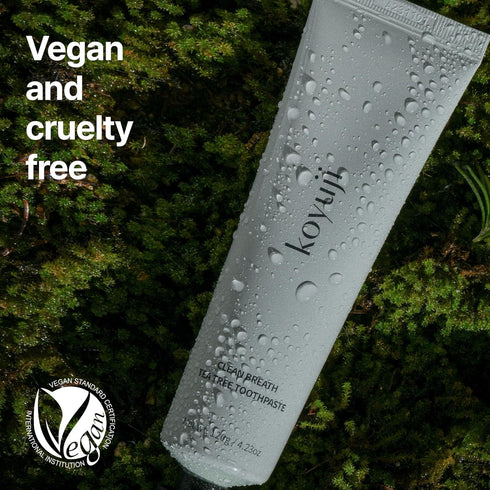 Clean Breath Tea Tree Toothpaste - Natural, Fluoride Free, Vegan, Gum Health for All Family