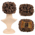 SWACC Short Messy Curly Dish Hair Bun Extension, Easy Stretch Combs Clip in Ponytail Extension Scrunchie