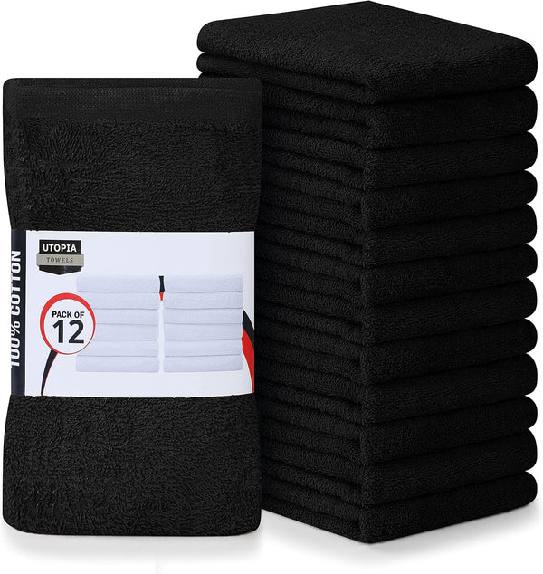Utopia Towels Kitchen Bar Mops, Pack of 12, 16 by 19 Inches,