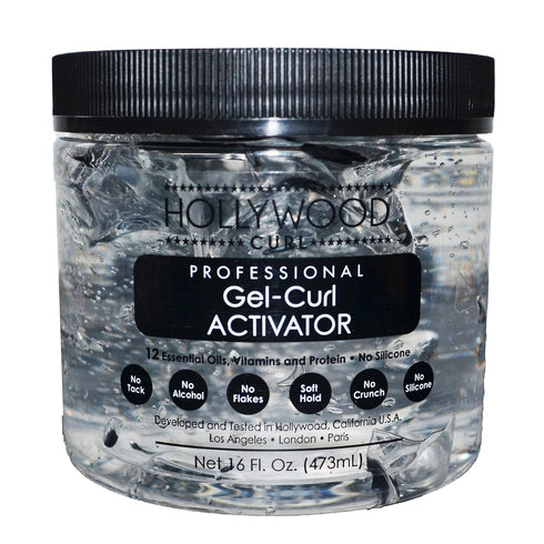 Hollywood Curl Activator Hair Gel for Women & Men, Natural Hair Products for Frizzy & Wavy Hair, 16 fl oz