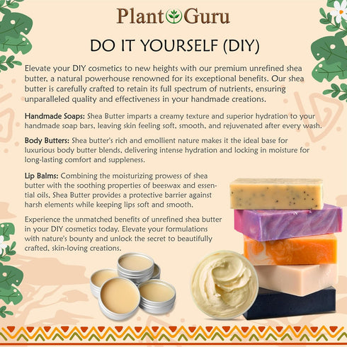 Raw African Shea Butter 16 oz, 100% Pure Natural Unrefined YELLOW - Ideal Moisturizer for Skin and Hair