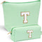 Initial Makeup Bag for Women & Girls - Skin Care for Teens 10-12, Gifts for Women, Graduation & Mothers Day