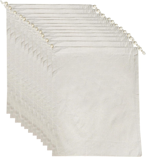 VillageCulture Muslin Drawstring Bags Pack of 6 Pcs Unbleached Reusable bags Favor Pouches