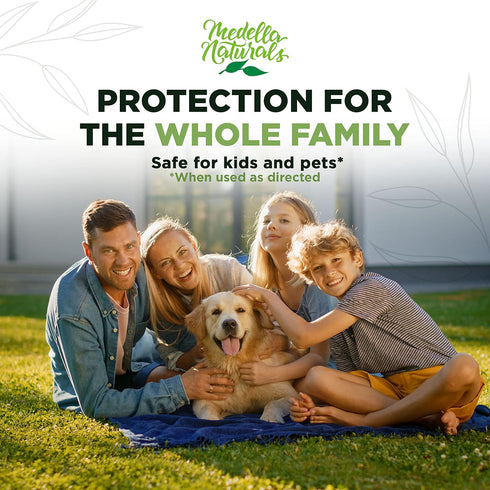 Deet-free Insect & Mosquito Repellent, Pack of 2 (8 oz) - Safe for Pets and Kids with Lemongrass Oil