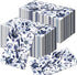 100 Blue Floral Paper Napkins - Disposable Spring Flower Guest Napkins for Party, Kitchen, Wedding, Baby Shower