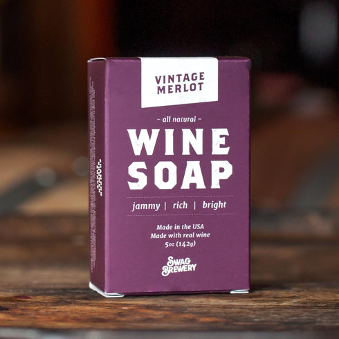 Vintage Merlot WINE SOAP | Great Gift for Women, Birthdays, and All Wine Lovers | All Natural + Made in USA