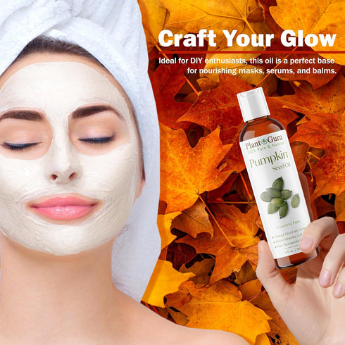 Pumpkin Seed Oil, 16 oz Virgin, Unrefined Cold Pressed 100% Pure Natural Moisturizer for Skin, Face, Body, Hair