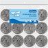 10 Pack Stainless Steel Scrubber, Steel Wool for Scouring Pots, Pans, Stoves, Grills, Broiler Racks and More