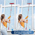 DSV Standard Window Squeegee, 2-in-1 Window Cleaner with 55" Extension Poles, Multi-Use Car Windshield Cleaning Tool
