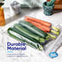 Double Zipper Storage Bags, Gallon Size - 200 Count, Reusable Thick Food Plastic Bags for Lunch and Snacks