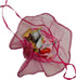 100pcs Sheer Organza Favor Bags, Round Drawstring Jewelry Candy Pouch, 26cm/10.2 inch Diameter (Hot Pink)
