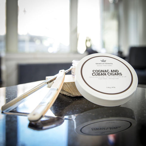 Shaving Soap For Men | Cognac and Cuban Cigars Fragrance | Smooth Shave, Long-Lasting Scent, Triple Milled Soap, 114 g