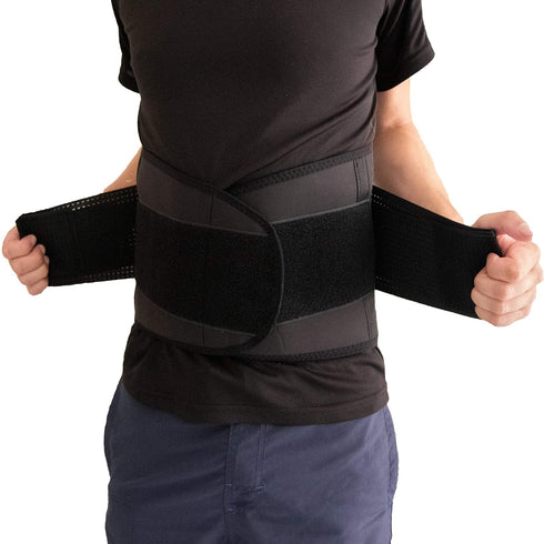 RiptGear Back Brace for Lower Back Pain Relief, Breathable Support for Men and Women - Black, XXL (Waist: 40"-43")