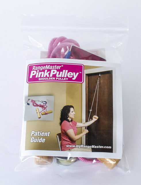 RangeMaster PinkPulley Cancer Care Shoulder Pulley, Aids in Recovery and Rehabilitation, Metal Bracket Included