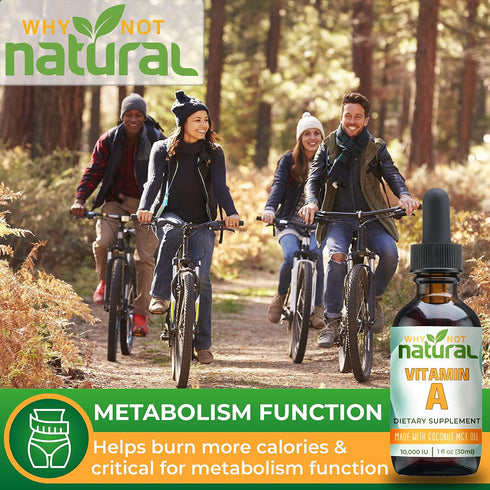Why Not Natural Vitamin A Drops 10,000 IU - Liquid Retinyl Palmitate with Coconut MCT Oil, Vegan Micellized Vitamin A
