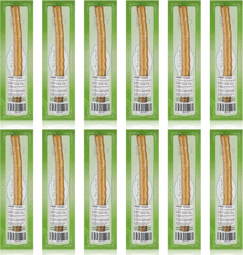 Zenia Sewak Natural Miswak Toothbrush - Vacuum Sealed Traditional Peelu Stick for Healthy Gums (Pack of 12)