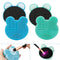 TailaiMei 2 Pack Makeup Brush Cleaning Mat with Color Removal Sponge, 2 in 1 Silicone Cleaner Pad, Blue & Green