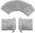 100pcs Sheer Organza Favor Bags, Wedding Baby Shower Gift Bags with Drawstring Pouches, 5x7, Silver