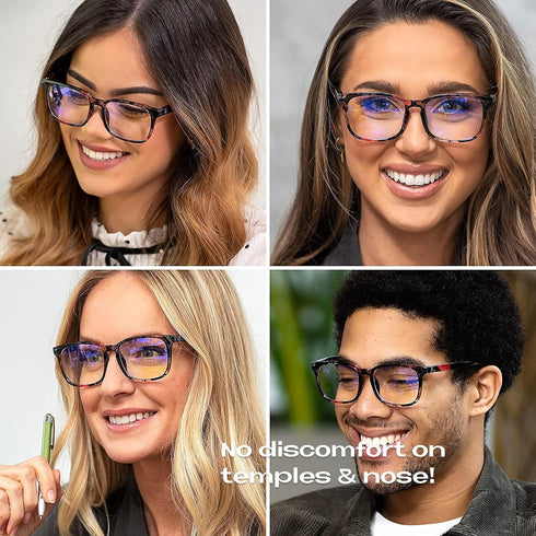 Readerest Blue Light Blocking Glasses – Thin Reflective Lens, Anti-Glare Computer Eyeglasses for Eye Strain