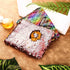Tatuo 4 Pcs Glitter Sequin Makeup Bag - Rainbow Iridescent Small Reversible Cosmetics Pouch for Women